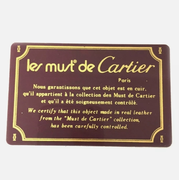 MUST DE CARTIER BORDEAUX LONG BIFOLD WALLET A2396 - Picture 11 of 13